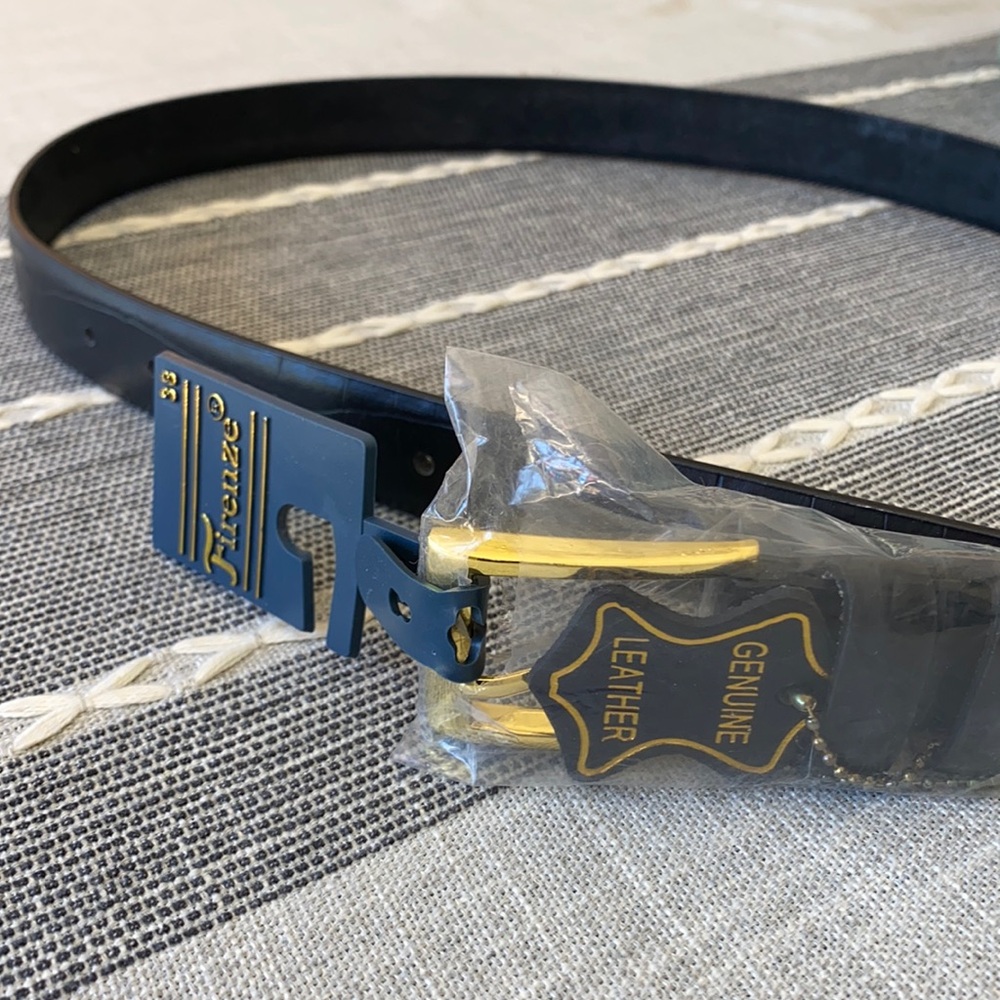 Genuine Leather Black 38 Belt Brand New